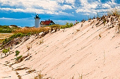 Race Point Light Among Sand Dunes on Cape Cod